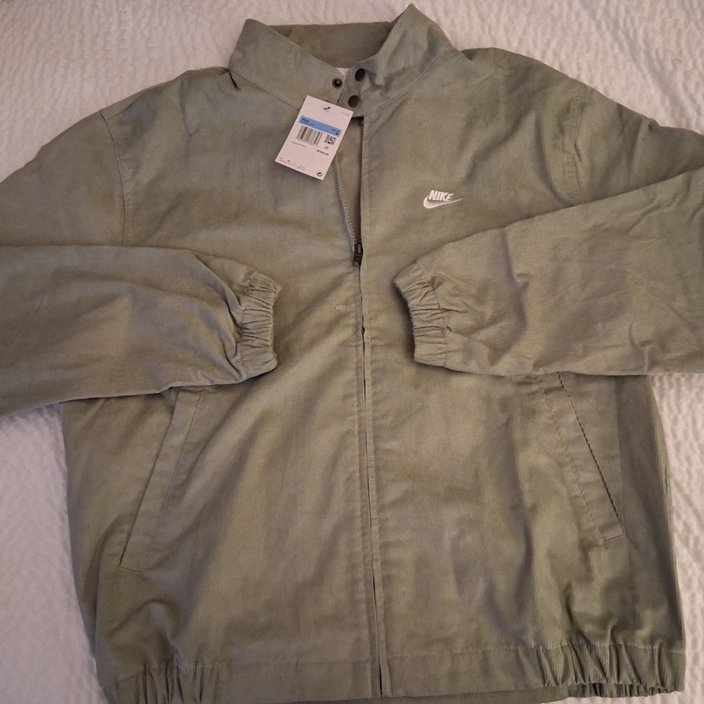 Nike Sportswear Club Corduroy Harrington Jacket Mens Size Medium NWT FZ0631-370